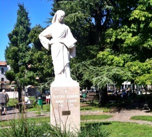 la statua nel centro di Abano Terme