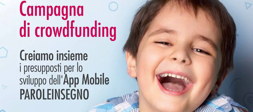 Paroleinsegno campagna di crowfunding per un'app destinata a genitori di bambini non udenti