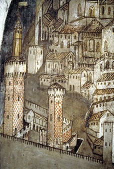 Il castello di Padova nella veduta di Giusto dei Menabuoi
