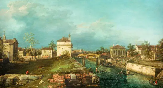 veduta di Porta Ognissanti Padova del Canaletto