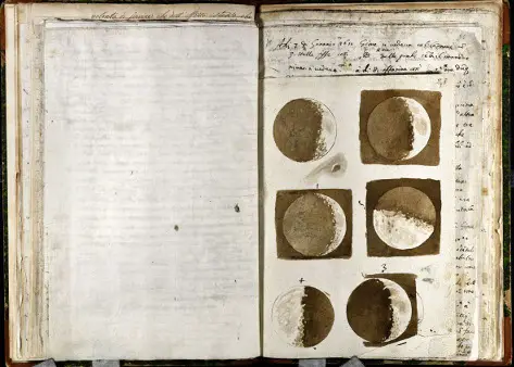 Disegni della luna Galileo mostra Rivoluzione Galileo Padova