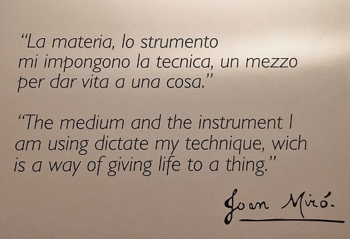 Mostra di Joan Mirò a Padova Materialità e metamorfosi