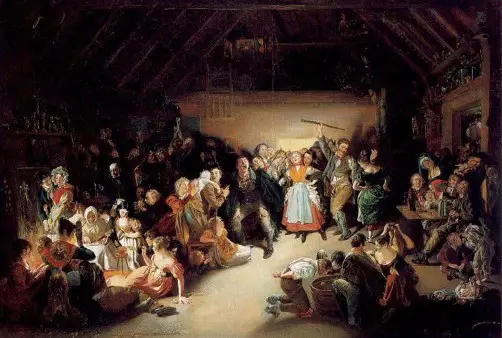 Halloween in Irlanda Daniel Maclise (1832)