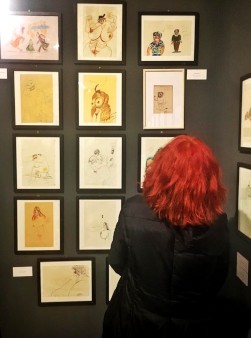 disegni alla mostra su Fellini a Padova
