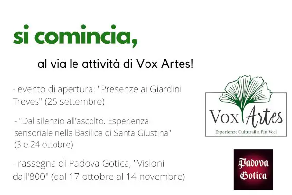 Vox Artes eventi a Padova settembre ottobre 2020